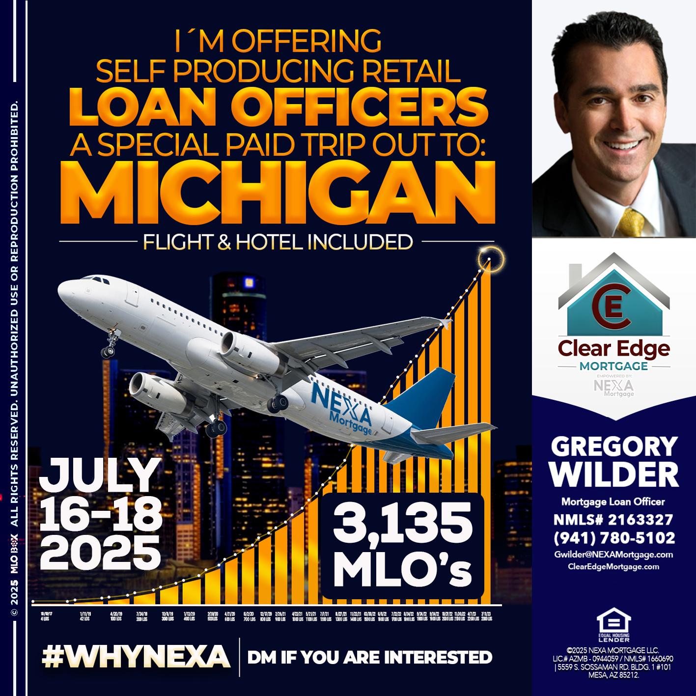 MICHIGAN TRIP - Gregory Wilder -Mortgage Loan Officer