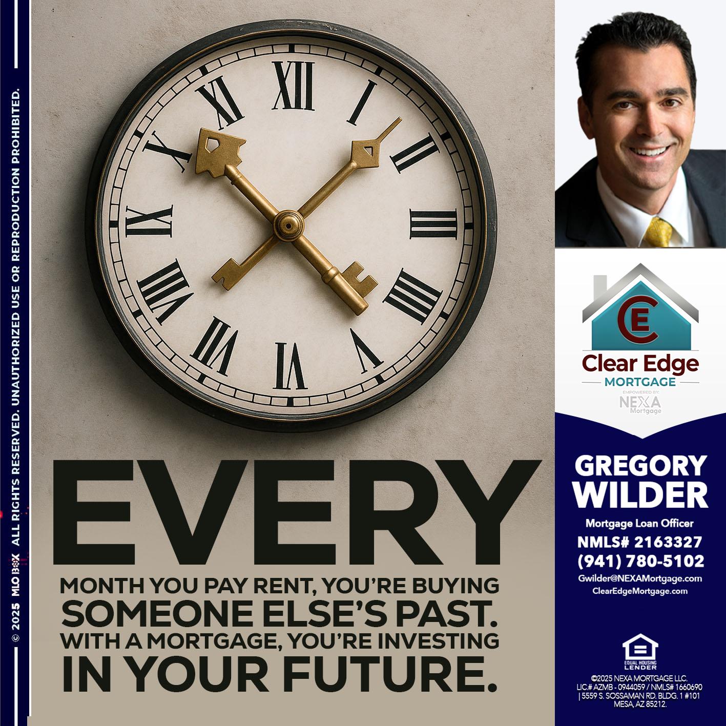 EVERY MONTH - Gregory Wilder -Mortgage Loan Officer