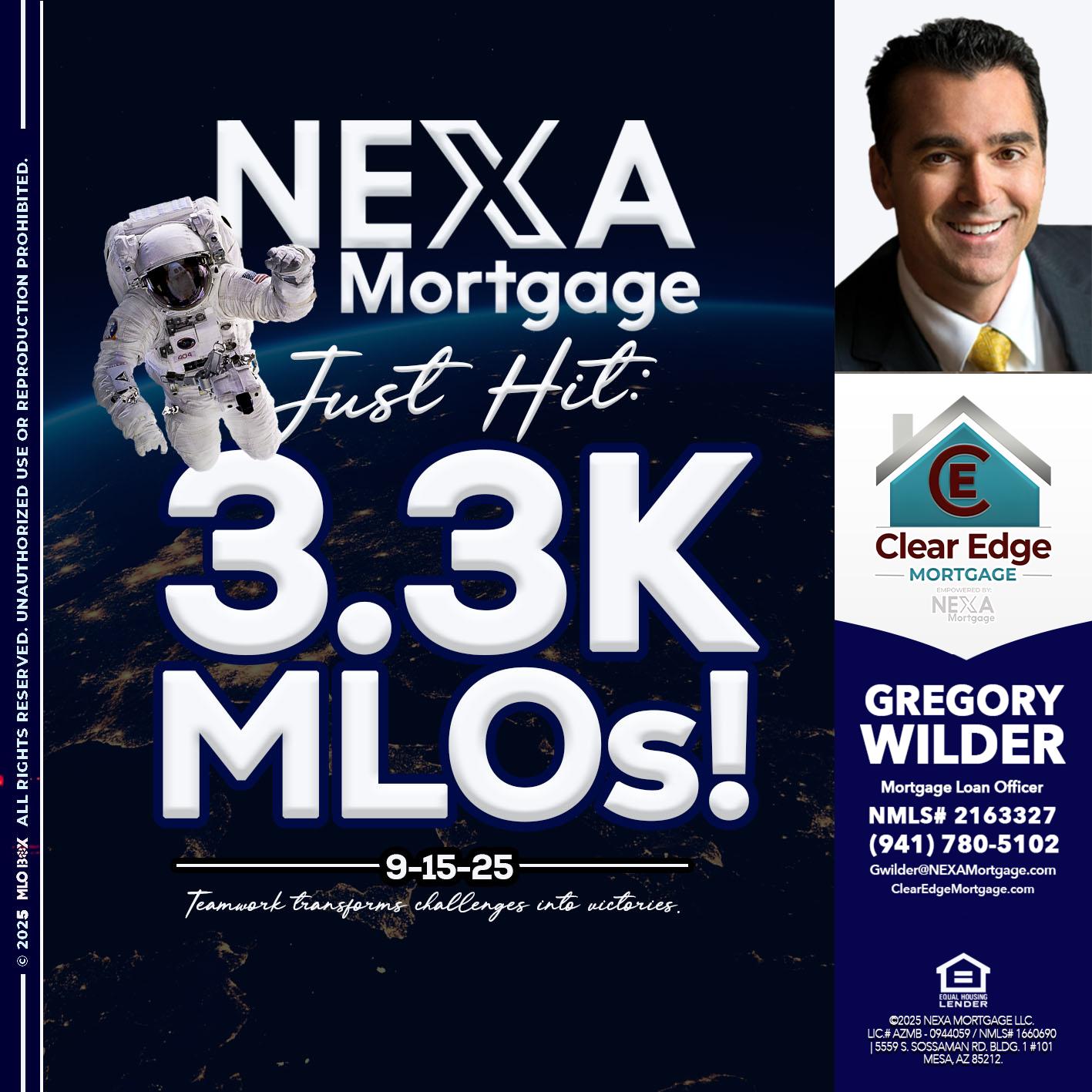 3.3K - Gregory Wilder -Mortgage Loan Officer