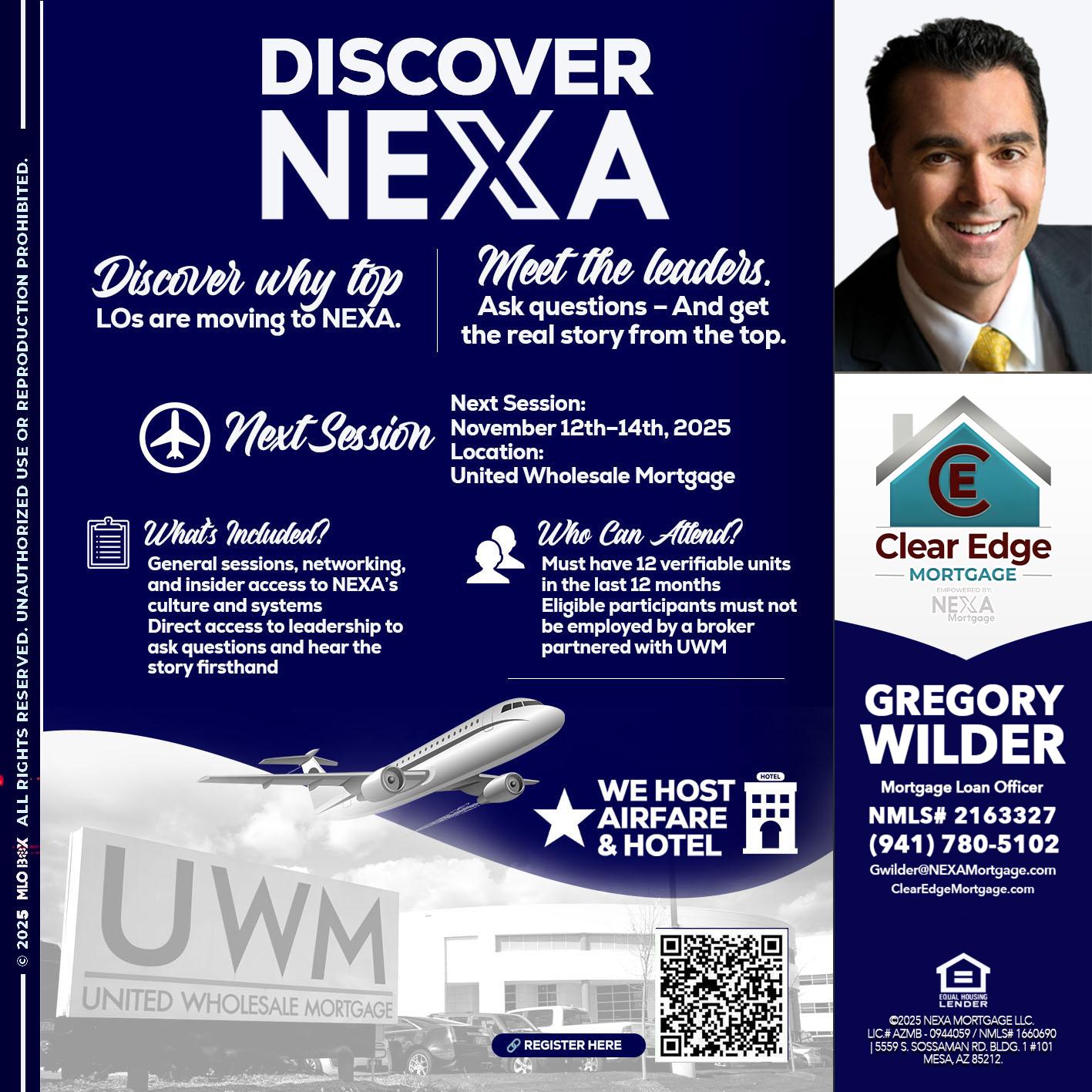 DISCOVER NEXA - Gregory Wilder -Mortgage Loan Officer