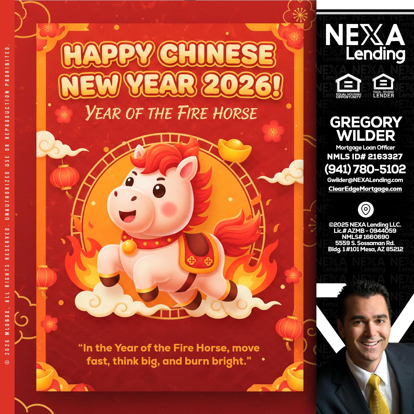 happy Chinese new year - Gregory Wilder -Mortgage Loan Officer