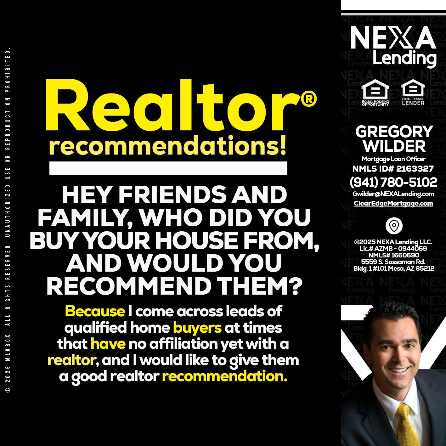 REALTOR - Gregory Wilder -Mortgage Loan Officer