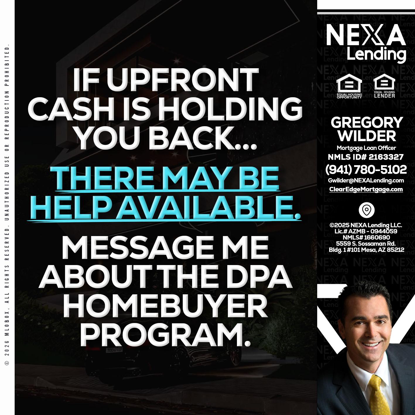 IF UPFRONT - Gregory Wilder -Mortgage Loan Officer