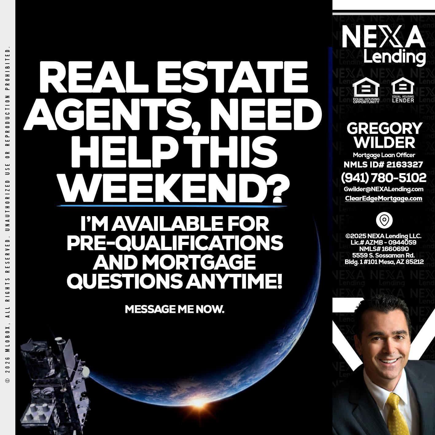 REAL ESTATE AGENTS - Gregory Wilder -Mortgage Loan Officer