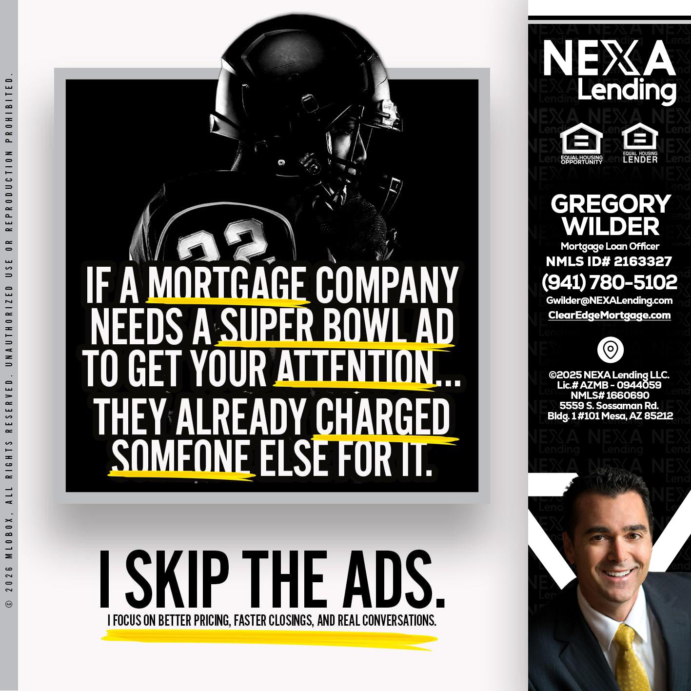 if a mortgage ad - Gregory Wilder -Mortgage Loan Officer