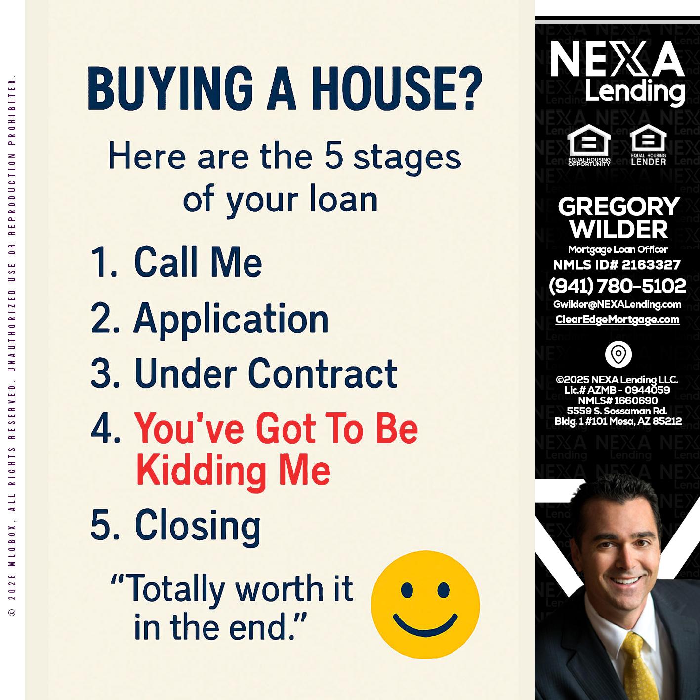 BUYING A HOUSE - Gregory Wilder -Mortgage Loan Officer