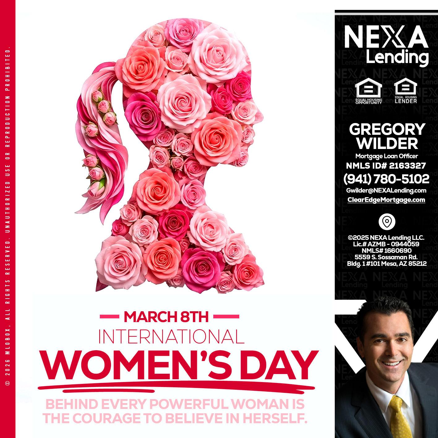 MARCH 8TH - Gregory Wilder -Mortgage Loan Officer