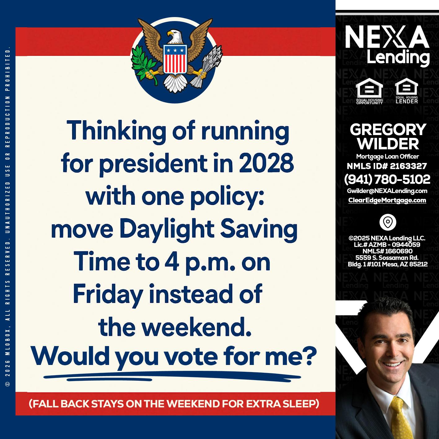 THINKING OF RUNING - Gregory Wilder -Mortgage Loan Officer