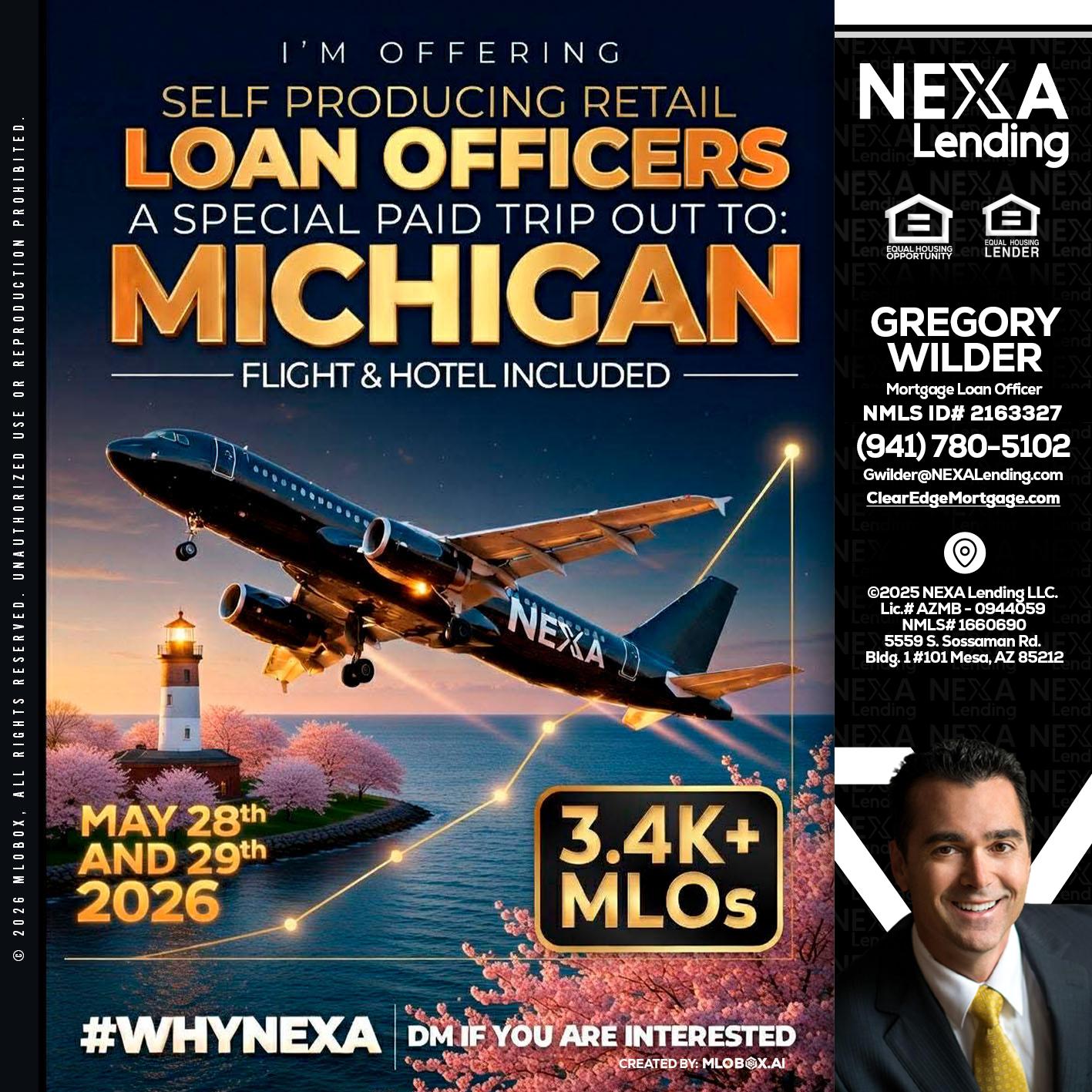 MICHIGAN TRIP - Gregory Wilder -Mortgage Loan Officer