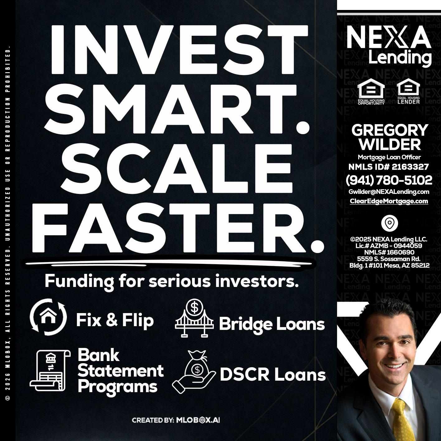 INVEST SMART - Gregory Wilder -Mortgage Loan Officer