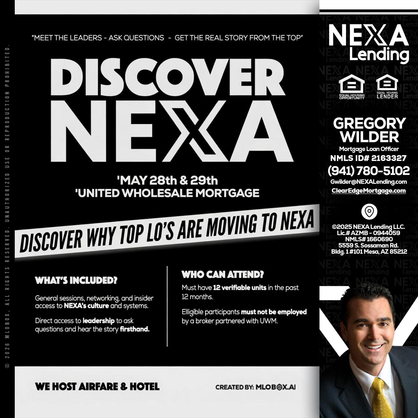 DISCOVER NEXA - Gregory Wilder -Mortgage Loan Officer