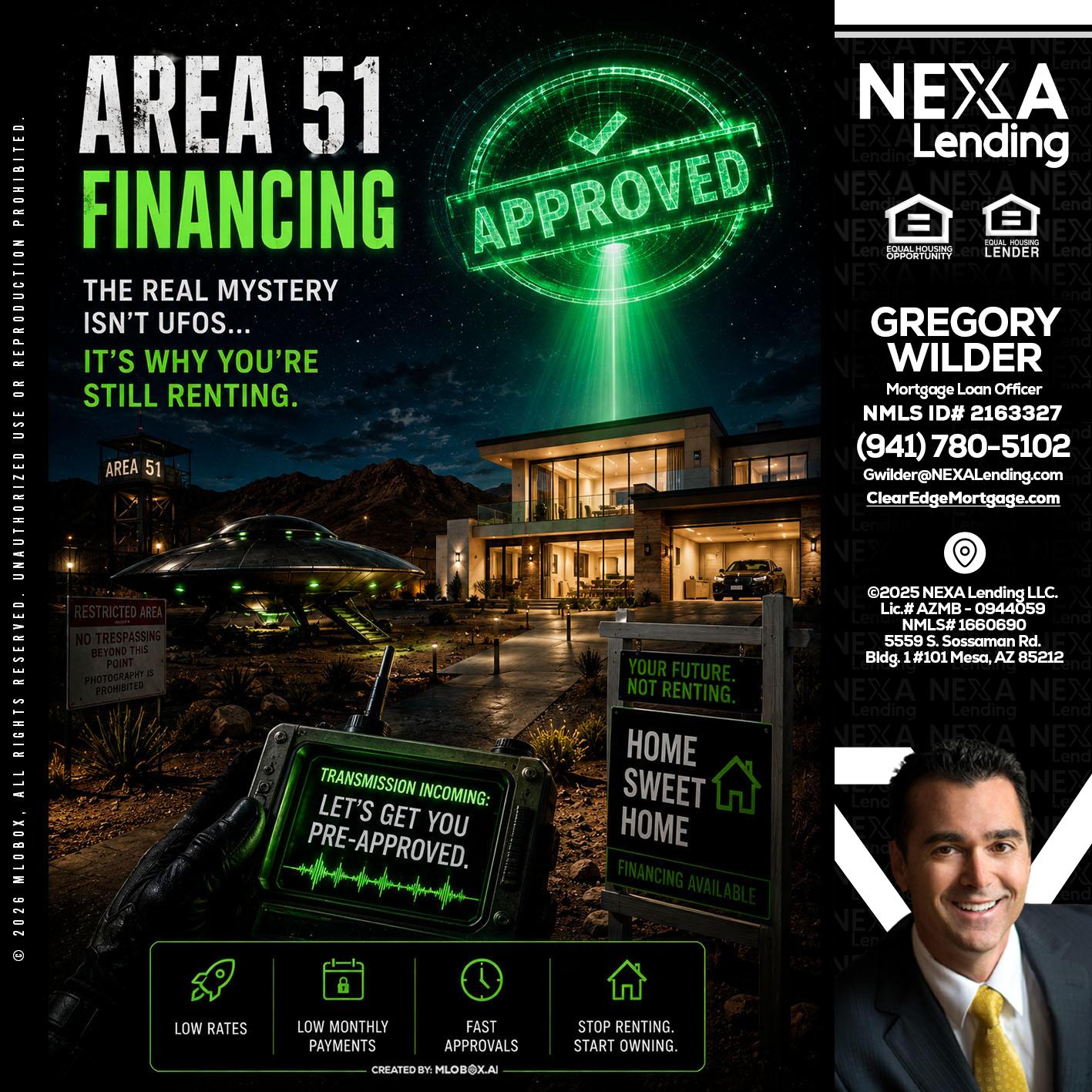 AREA 51 - Gregory Wilder -Mortgage Loan Officer