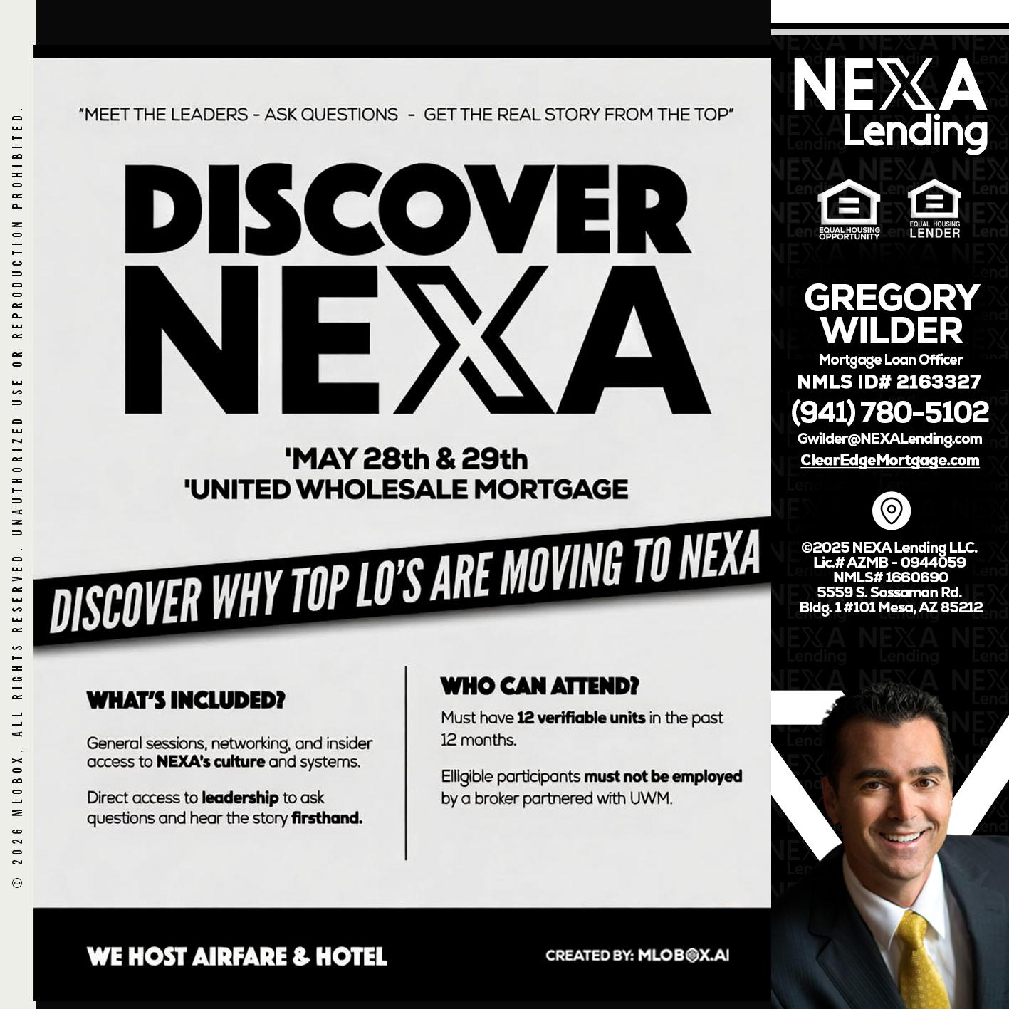 DISCOVER NEXA - Gregory Wilder -Mortgage Loan Officer