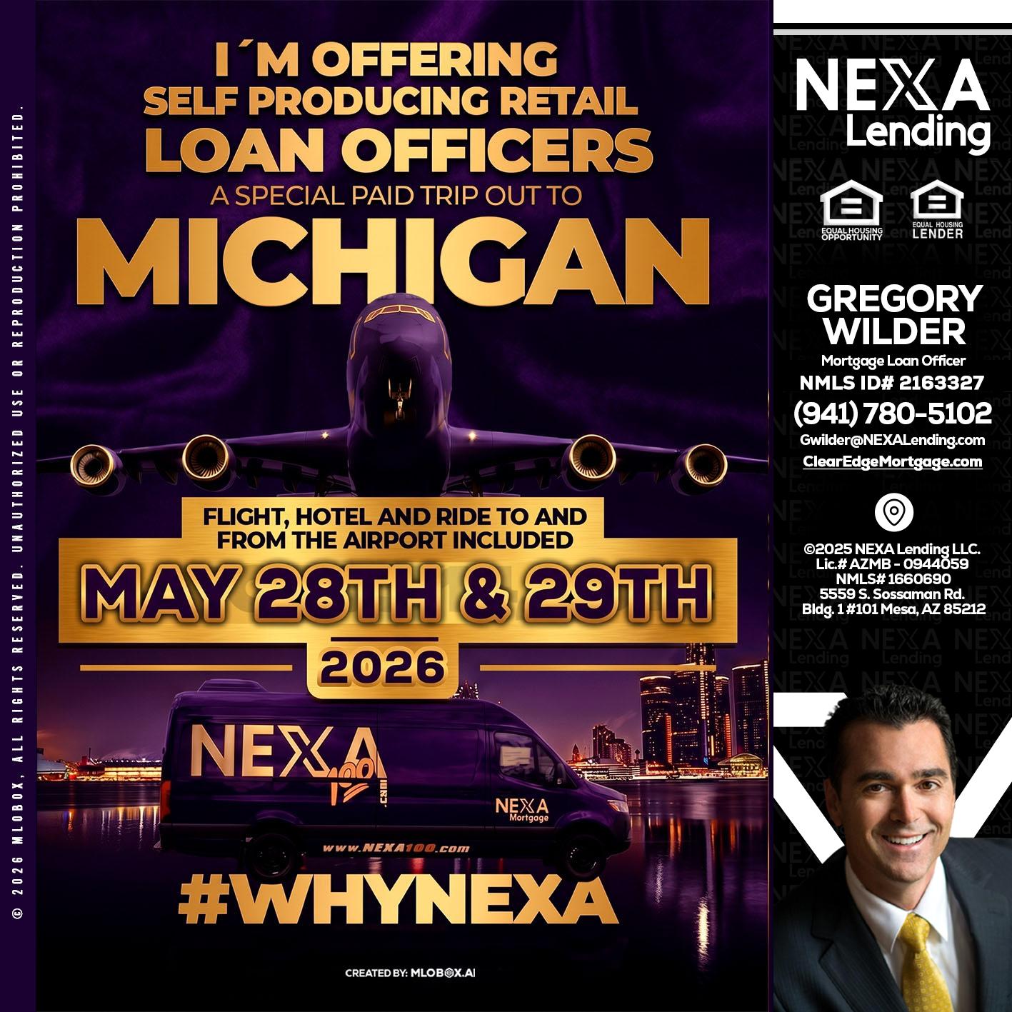 MICHIGAN - Gregory Wilder -Mortgage Loan Officer