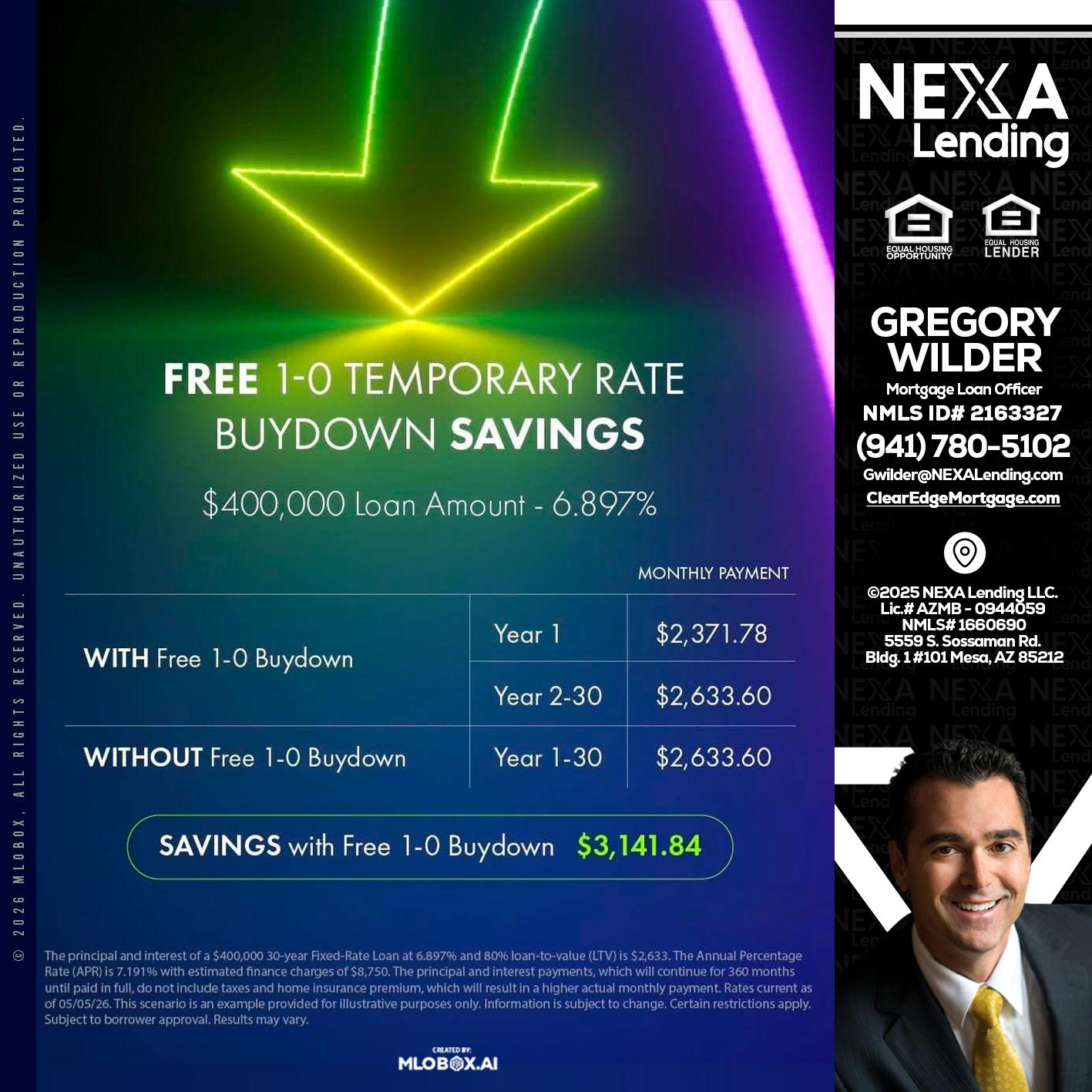 BUYDOWN - Gregory Wilder -Mortgage Loan Officer