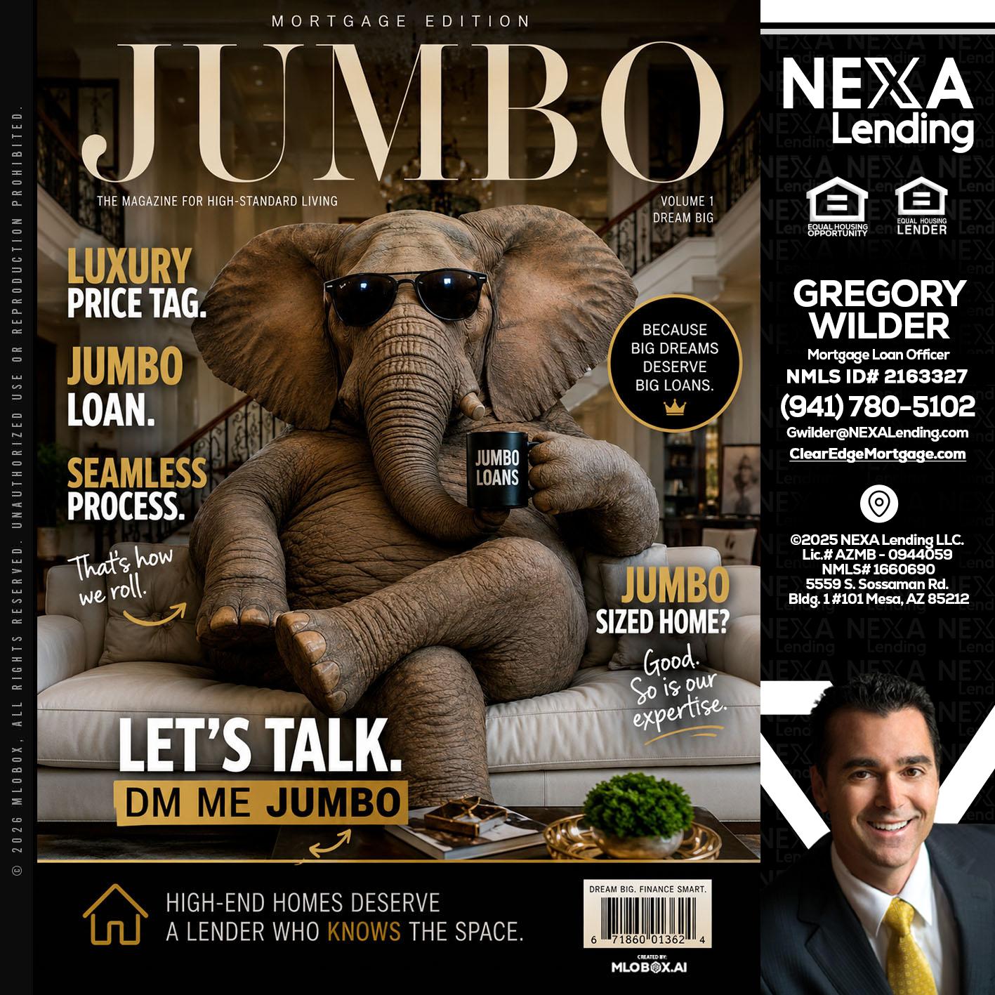 JUMBO LOANS - Gregory Wilder -Mortgage Loan Officer