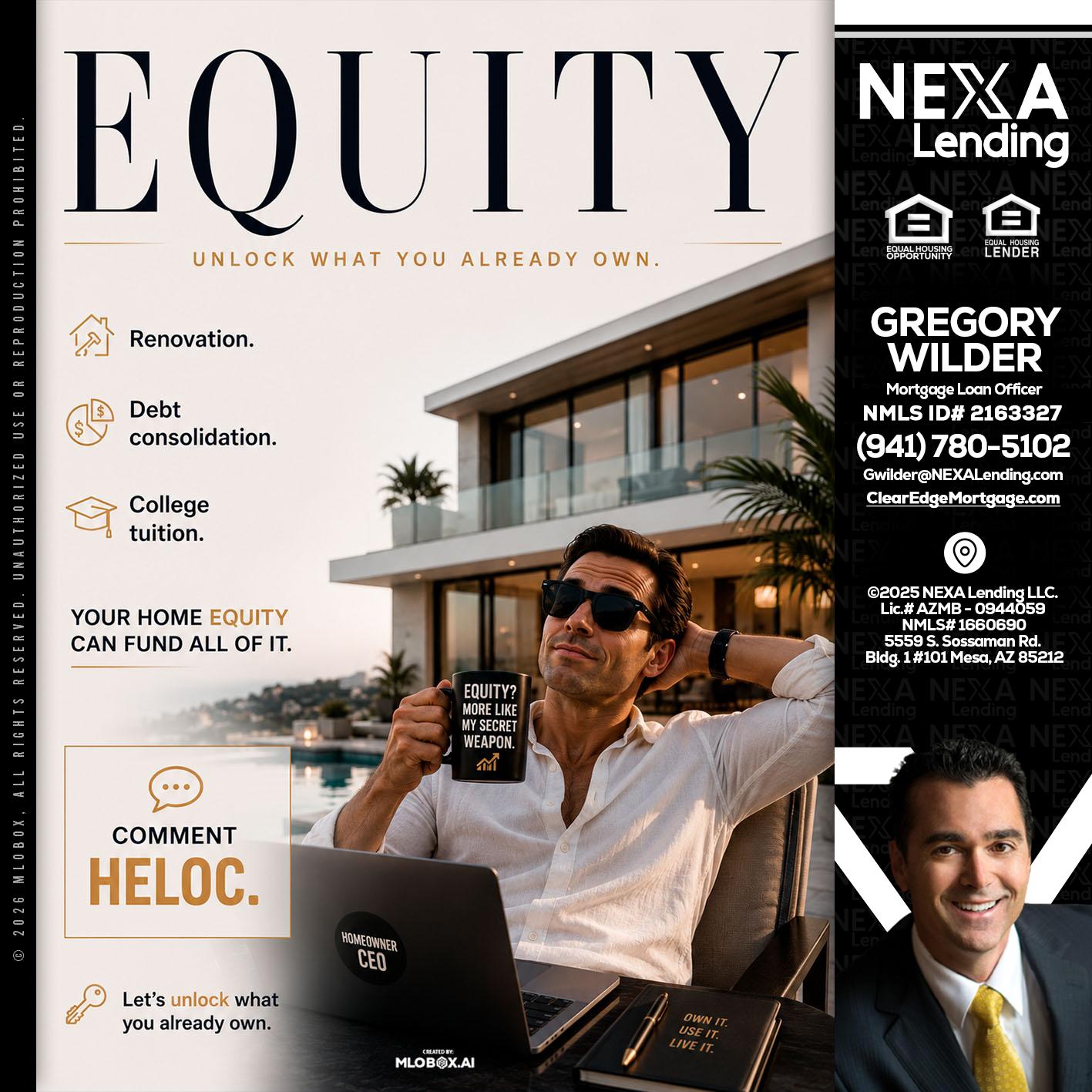 EQUITY - Gregory Wilder -Mortgage Loan Officer