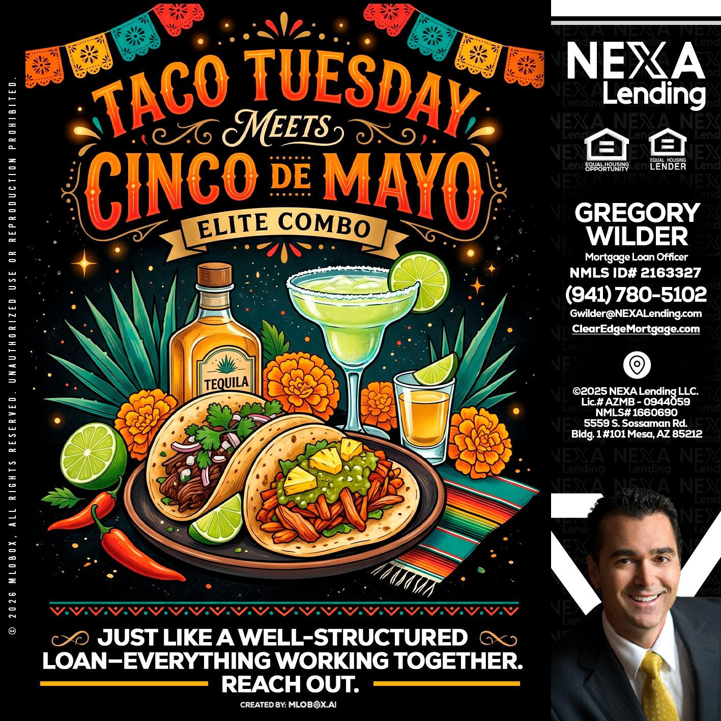 TACO TUESDAY - Gregory Wilder -Mortgage Loan Officer