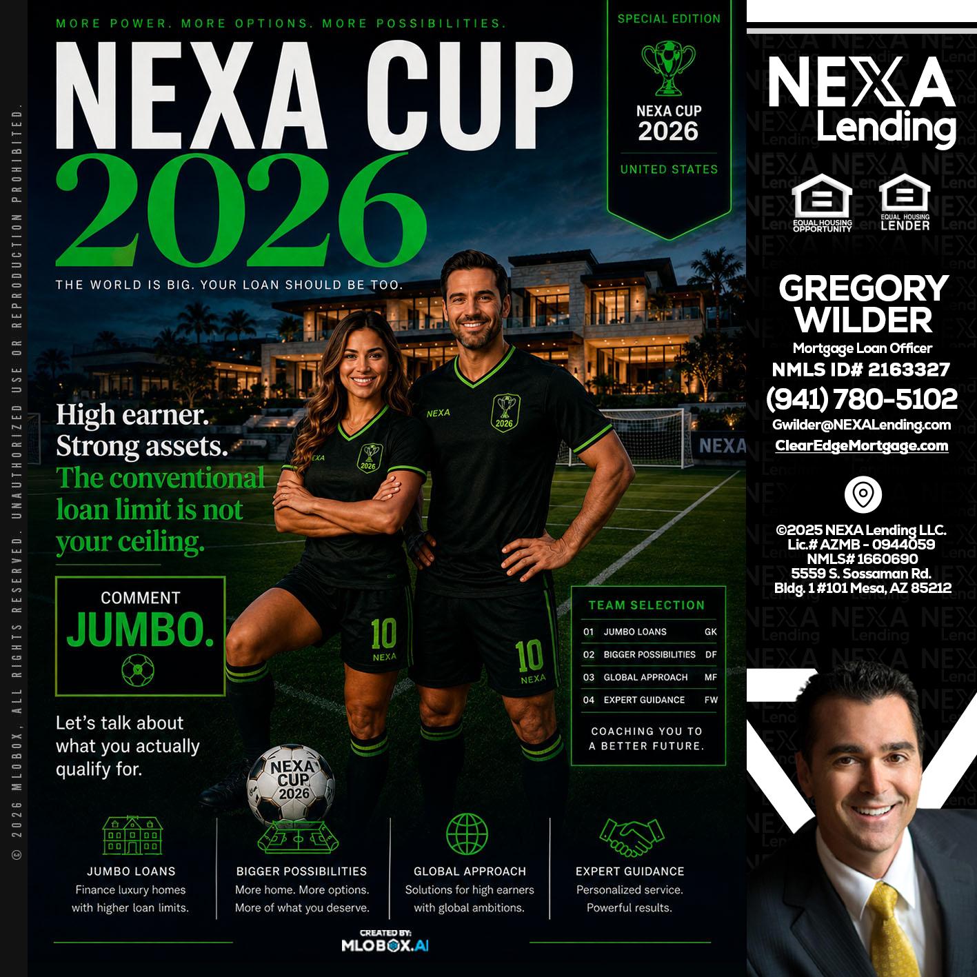 NEXA CUP 2026 - Gregory Wilder -Mortgage Loan Officer