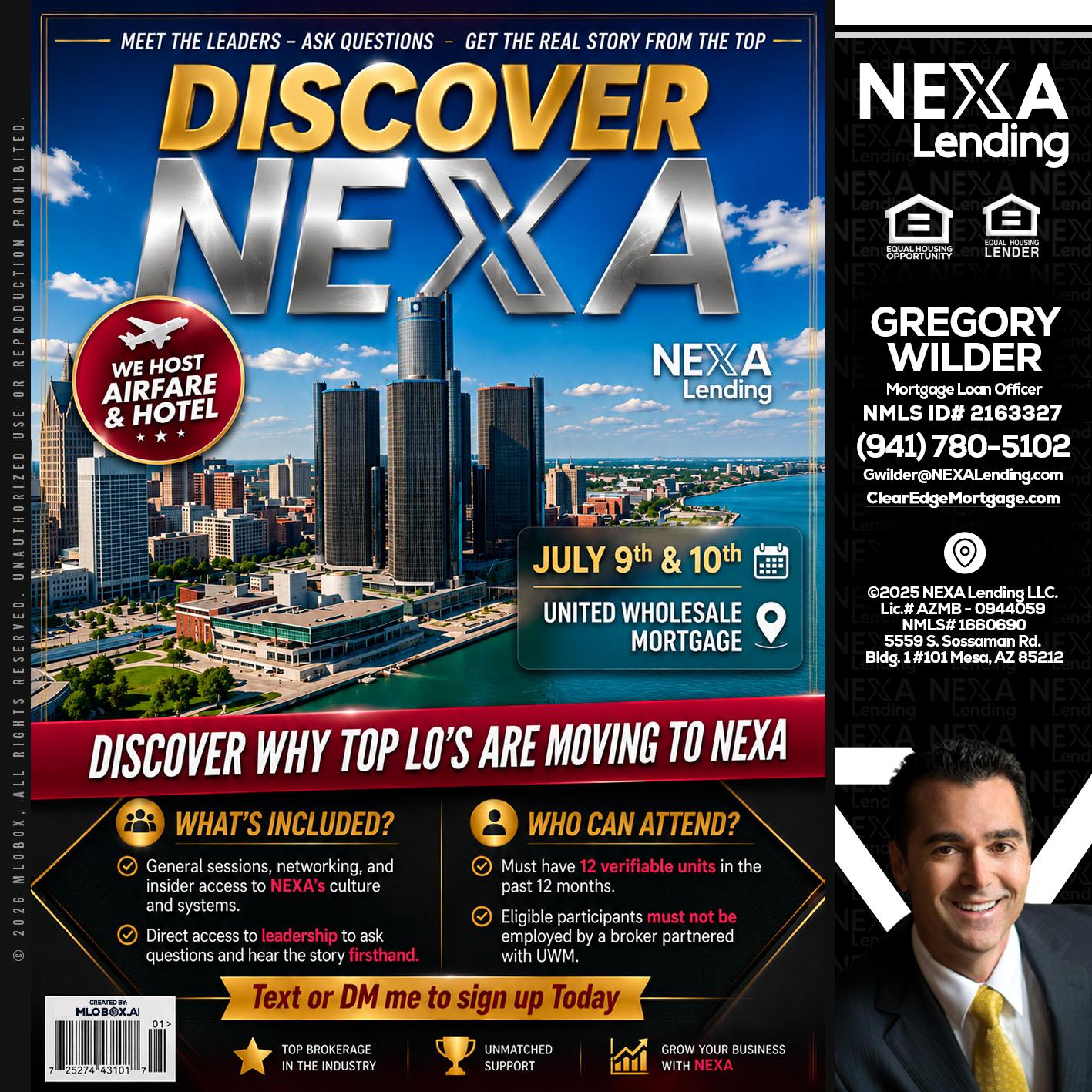 DISCOVER NEXA - Gregory Wilder -Mortgage Loan Officer