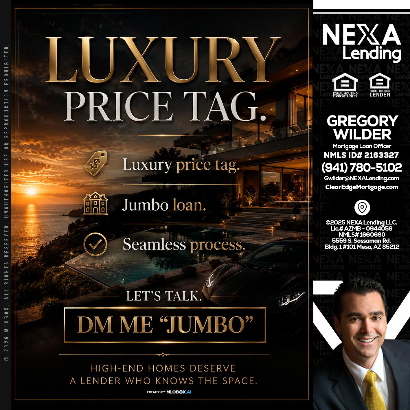 LUXURY PRICE - Gregory Wilder -Mortgage Loan Officer