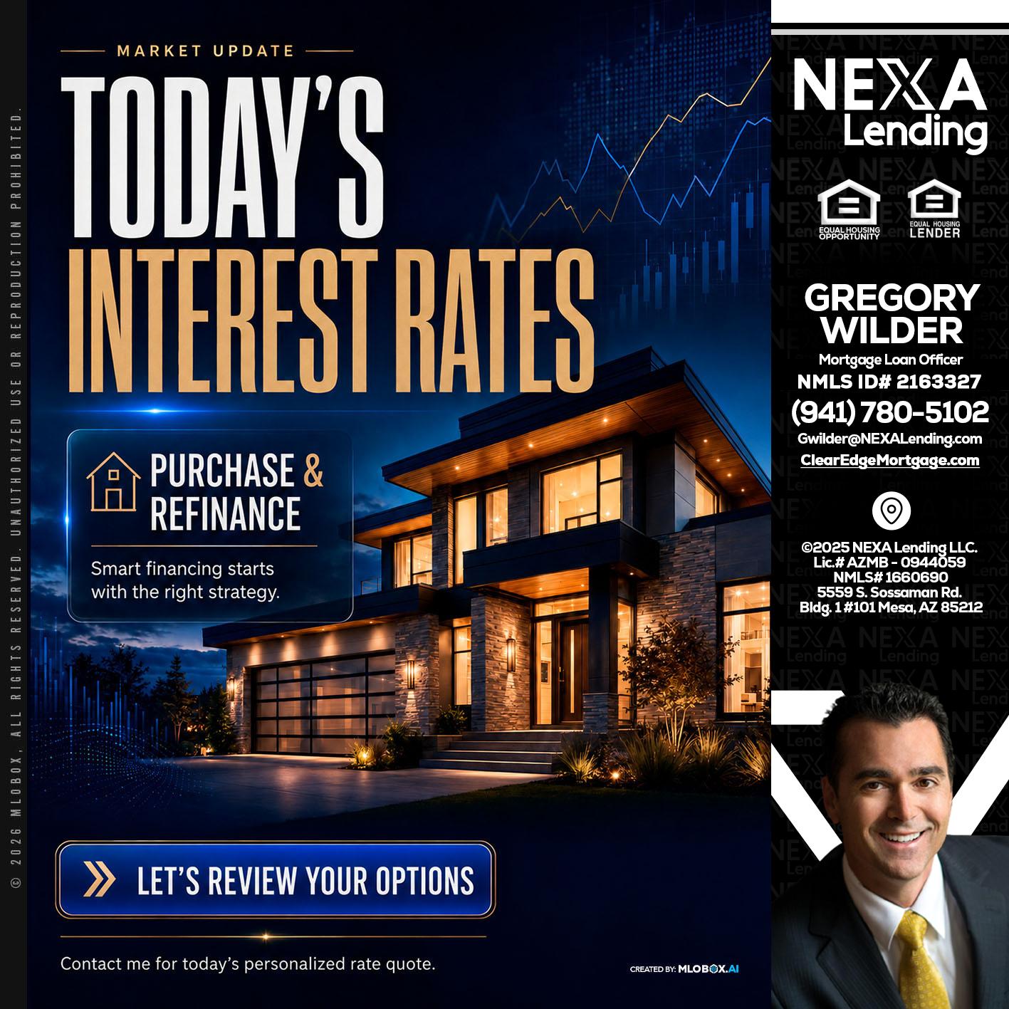 TODAYS RATES - Gregory Wilder -Mortgage Loan Officer