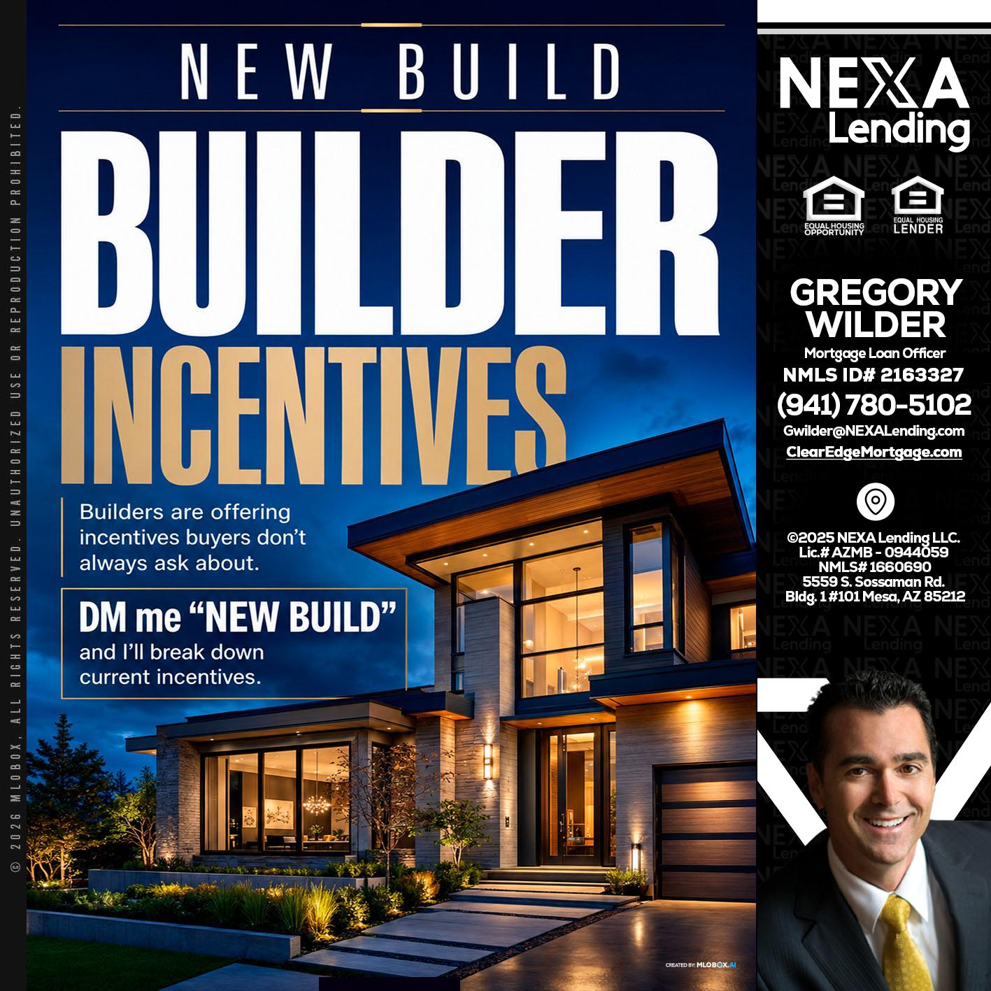 NEW BUILDER - Gregory Wilder -Mortgage Loan Officer