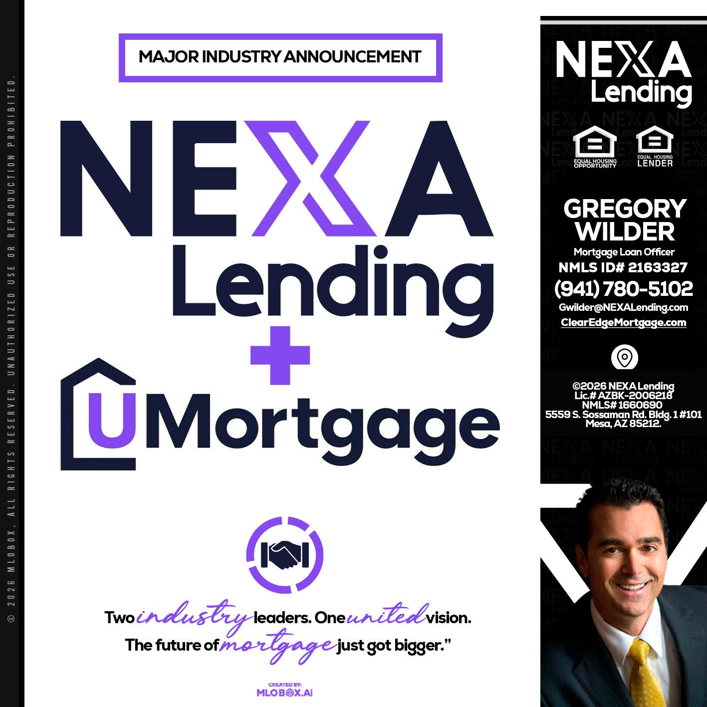 NEXA LENDING U MORTGAGE - Gregory Wilder -Mortgage Loan Officer