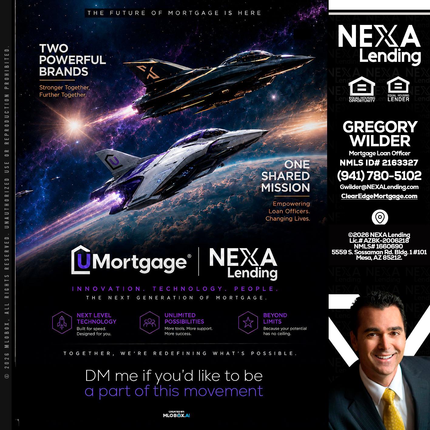 U Mortgage + NEXA lending - Gregory Wilder -Mortgage Loan Officer